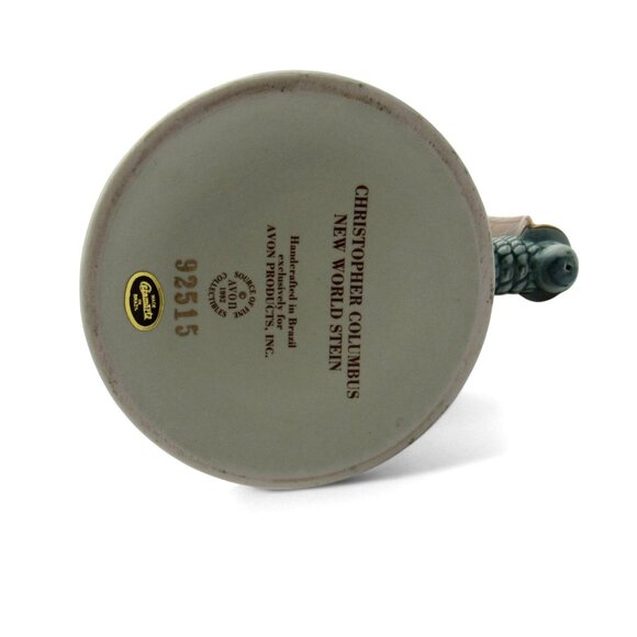 AVON Christopher Columbus New World STEIN from Brazil 1992 Hinged Lid 9.5" Tall - Picture 12 of 12